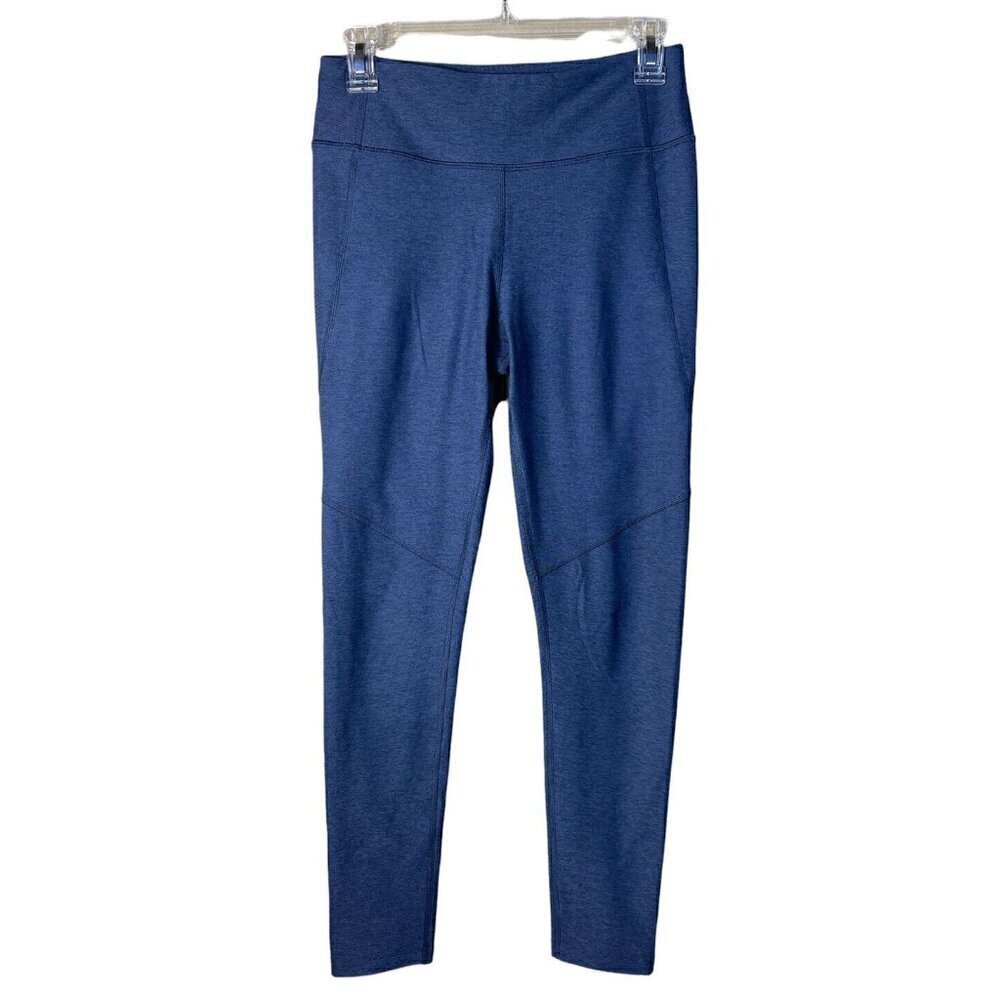 Outdoor Voices Women's Medium Leggings Blue Heathered Polyester Spandex Blend